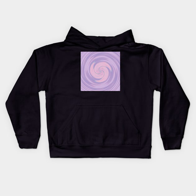 Swirl Pastel Colors Purple Pink Kids Hoodie by Peaceful Space AS